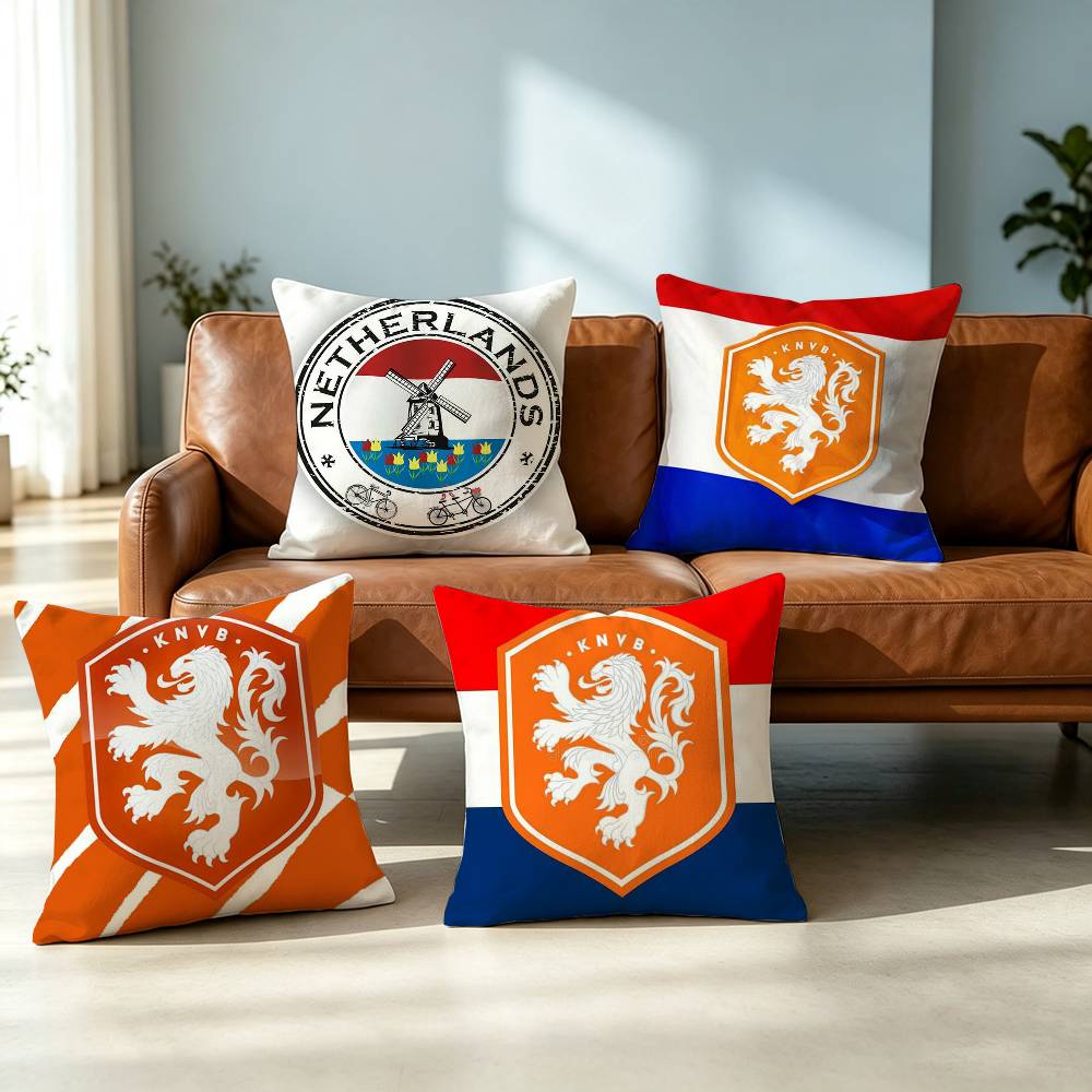 Home Textiles Netherlands - Netherlands Flag-S Pillow Case Square Double-Sided