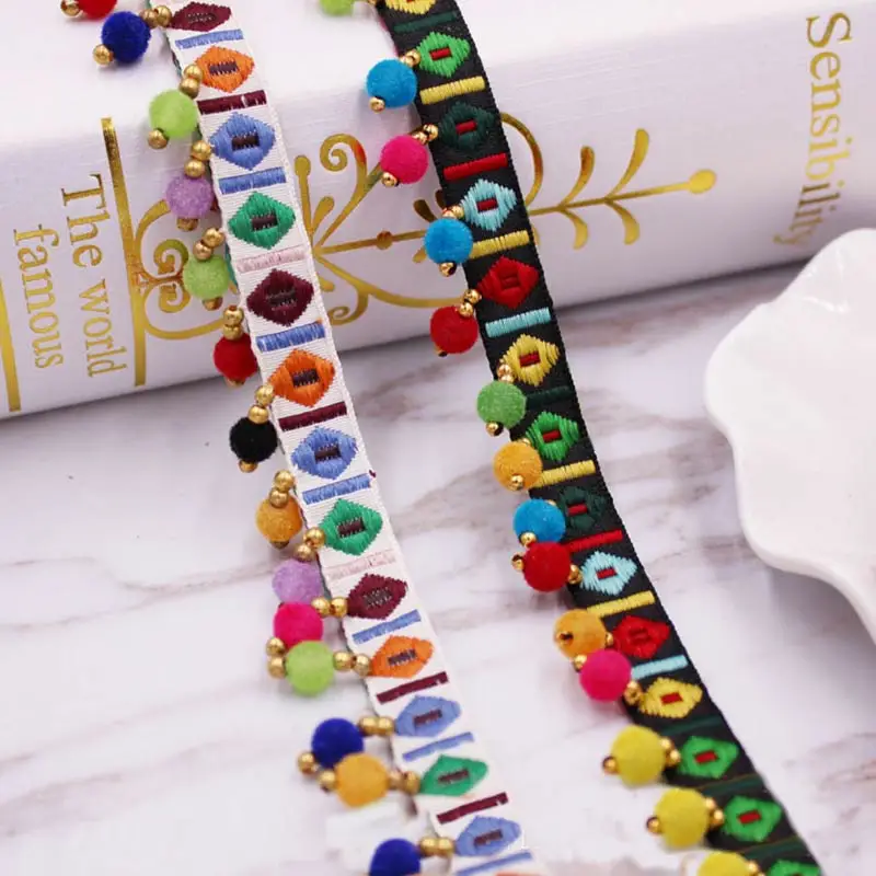 1yards/lot Pompom Fringe trim  - Home Ec Textiles 评论和价格