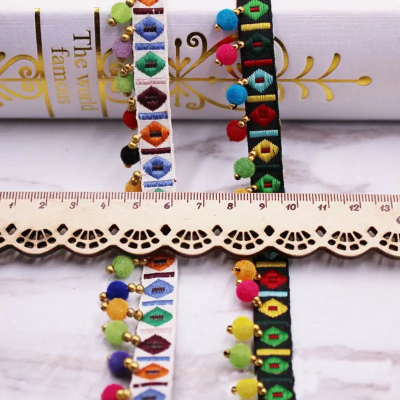1yards/lot Pompom Fringe trim  - Home Ec Textiles 评论和价格