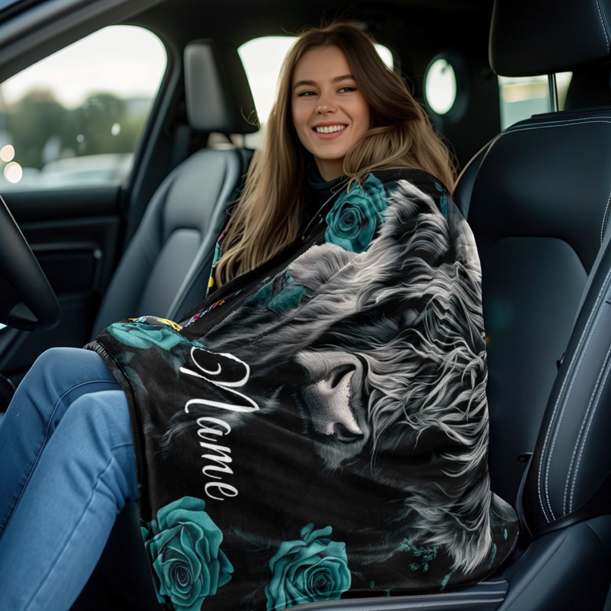 Personalized Highland Cow Blan - Highland Home Textiles 评论和价格