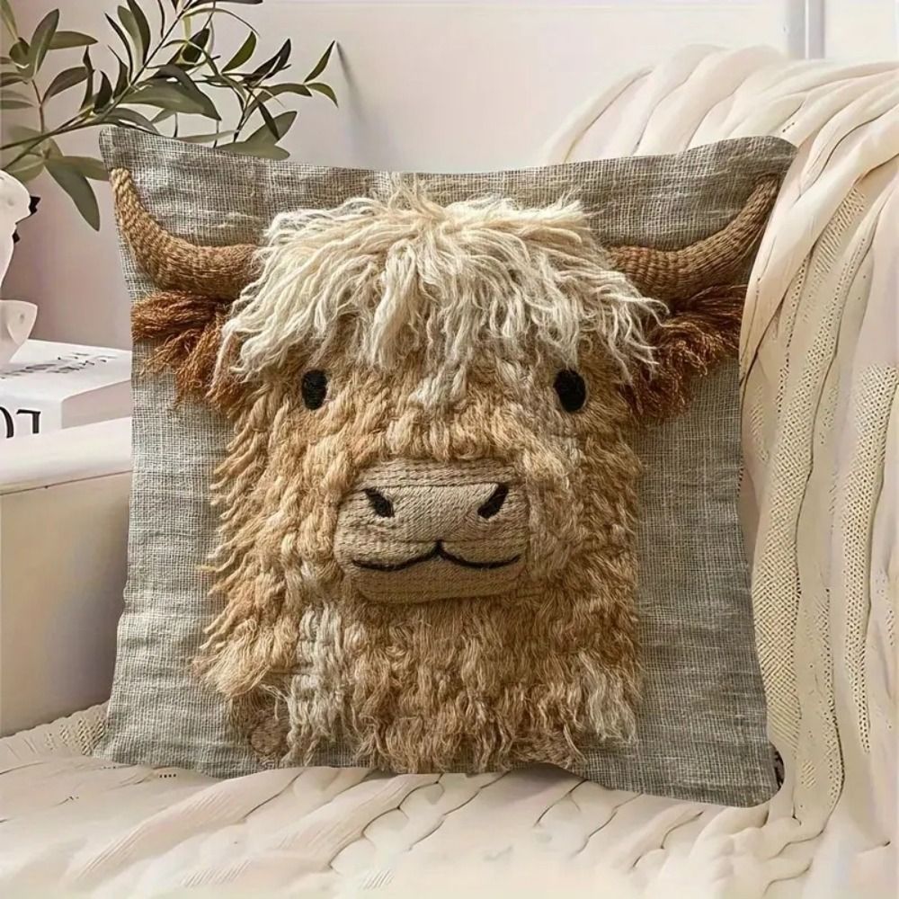 Animal Print 45cm Pillow Case  - Highland Home Textiles 评论和价格