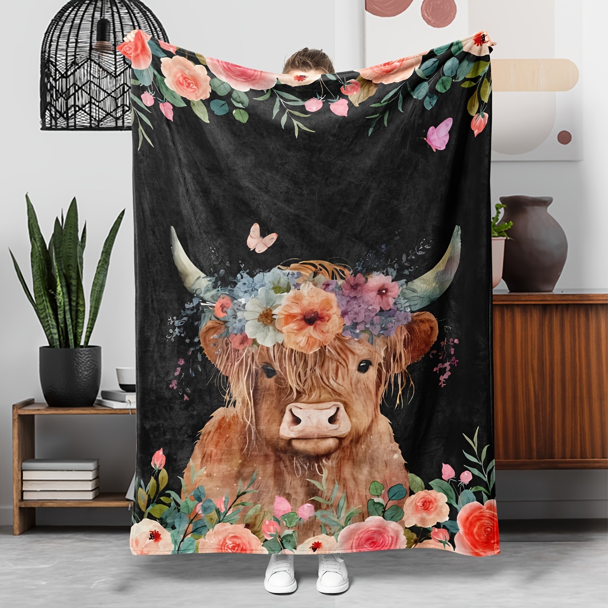 Flannel Throw Blanket: Adorabl - Highland Home Textiles 评论和价格
