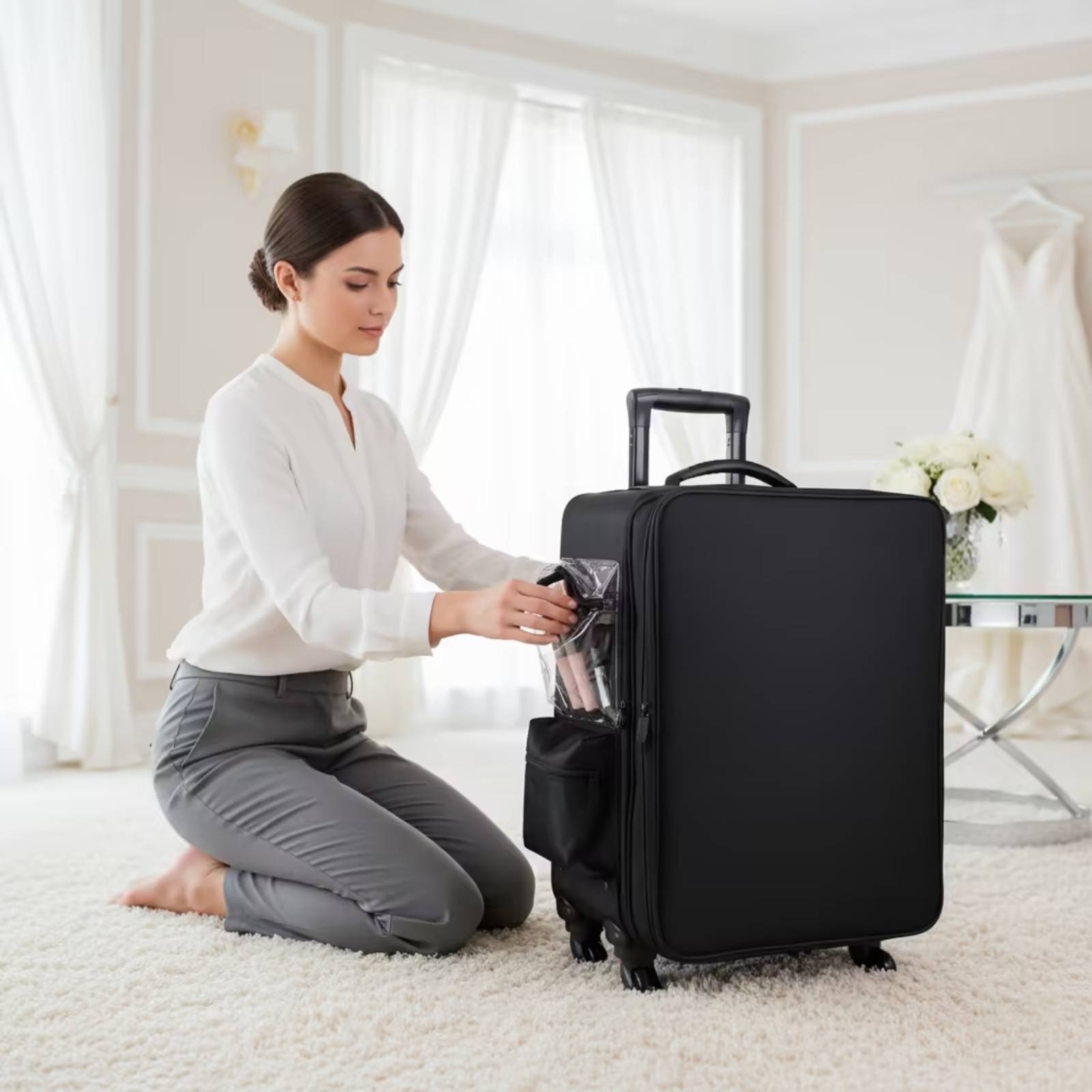 Makeup Case with Rotating Whee - P & C Home Textiles Usa 评论和价格
