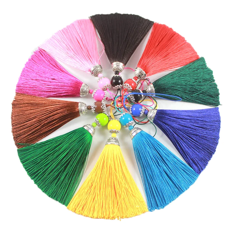 2/5Pcs 8CM Silk Tassel with Ac - Home Ec Textiles 评论和价格
