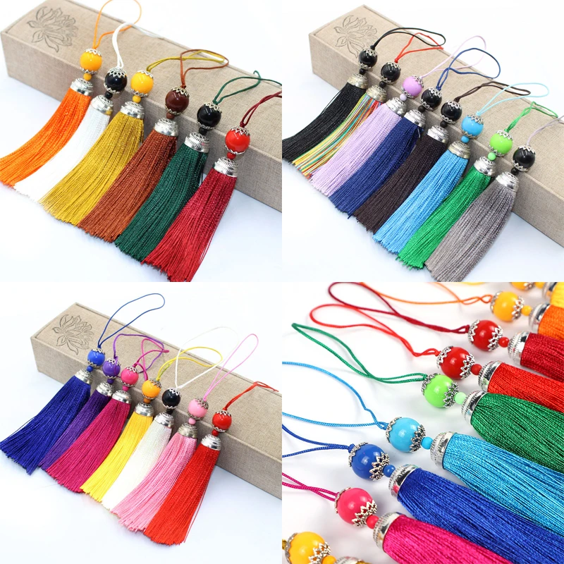 2/5Pcs 8CM Silk Tassel with Ac - Home Ec Textiles 评论和价格