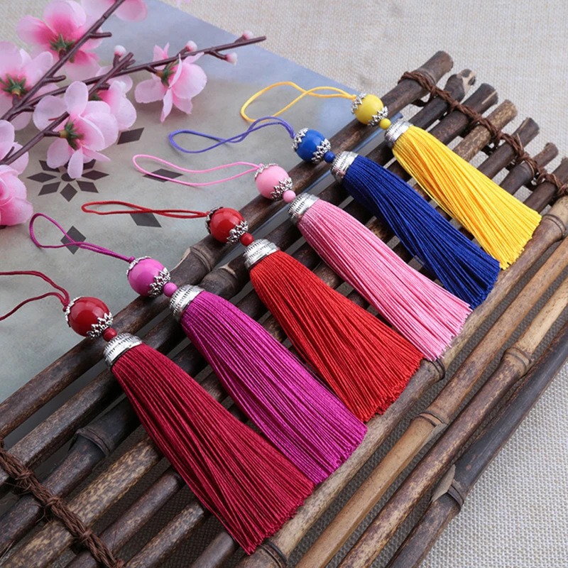 2/5Pcs 8CM Silk Tassel with Ac - Home Ec Textiles 评论和价格