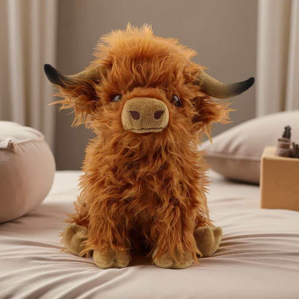 Highland Bull Simulation Plush - Highland Home Textiles 评论和价格