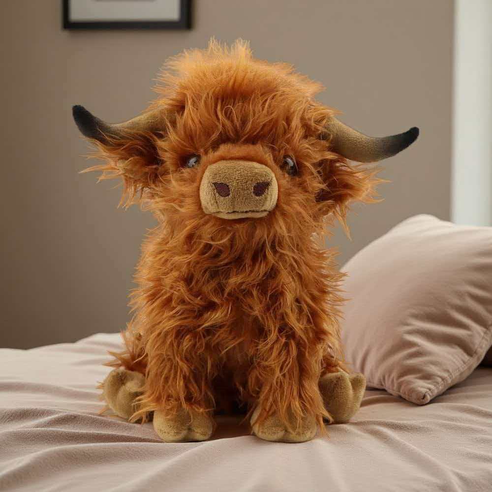 Highland Bull Simulation Plush - Highland Home Textiles 评论和价格
