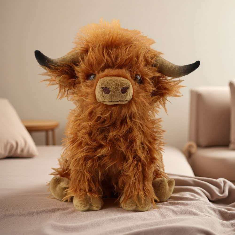 Highland Bull Simulation Plush - Highland Home Textiles 评论和价格
