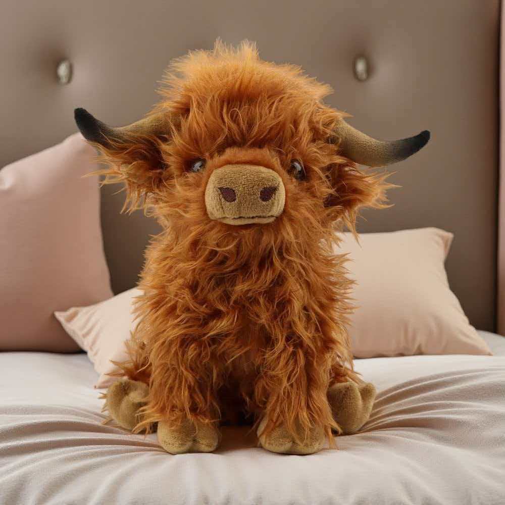 Highland Bull Simulation Plush - Highland Home Textiles 评论和价格