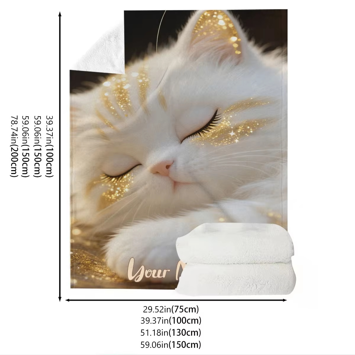 Custom Name Dreamy Cat Pattern - Home Textiles Images 评论和价格