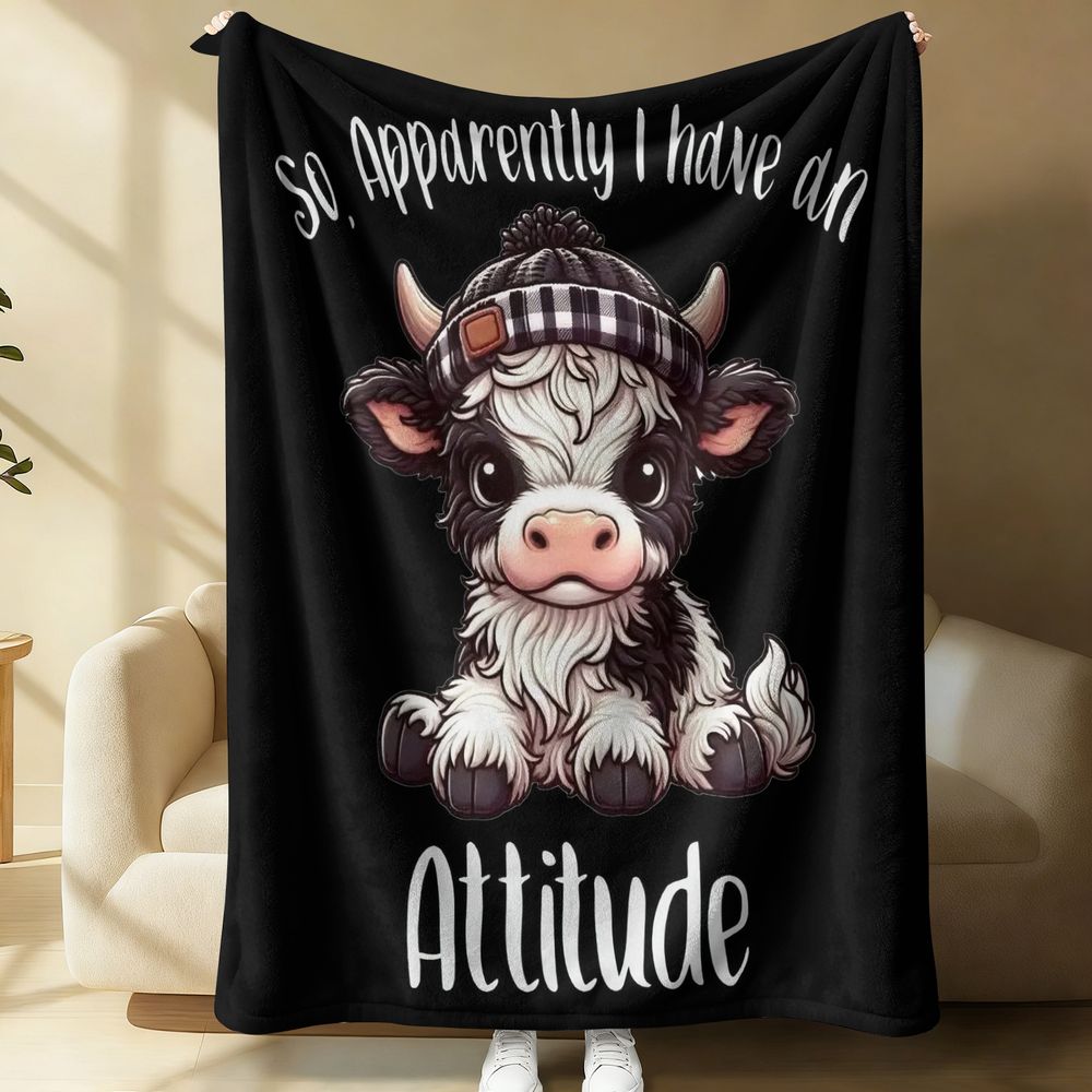 Highland Cattle Flannel Blanke - Highland Home Textiles 评论和价格